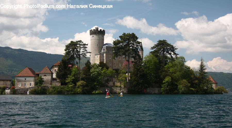 Coast, Island, Land, Sea, Building, Architecture, Castle