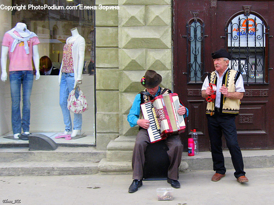 Accordion, Musical Instrument, Human, People, Person, Clothing, Denim