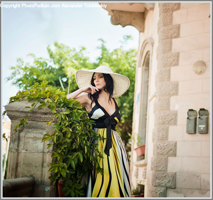 People, Person, Human, Plant, Potted Plant, Balcony, Costume