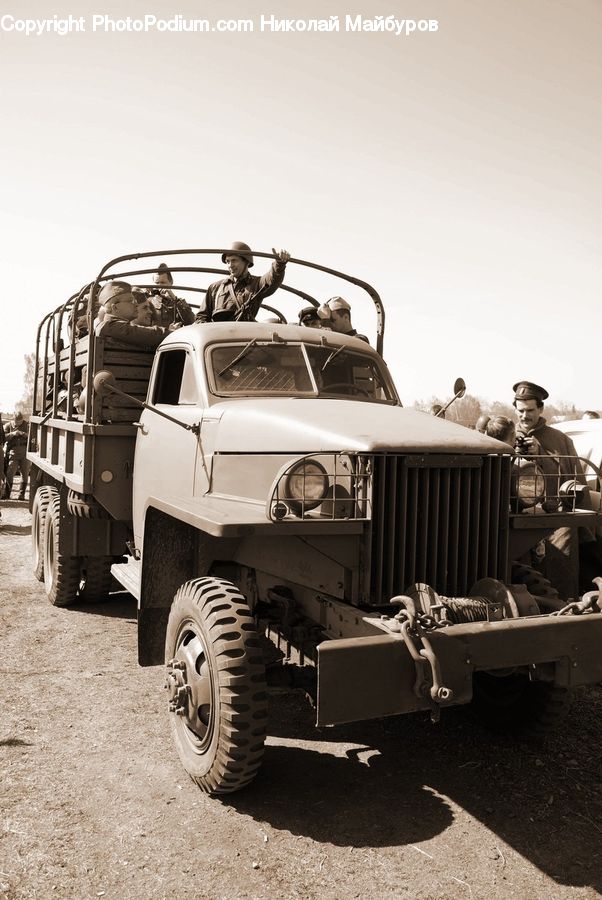 Car, Jeep, Vehicle, Army, Tank, Skeleton, Engine