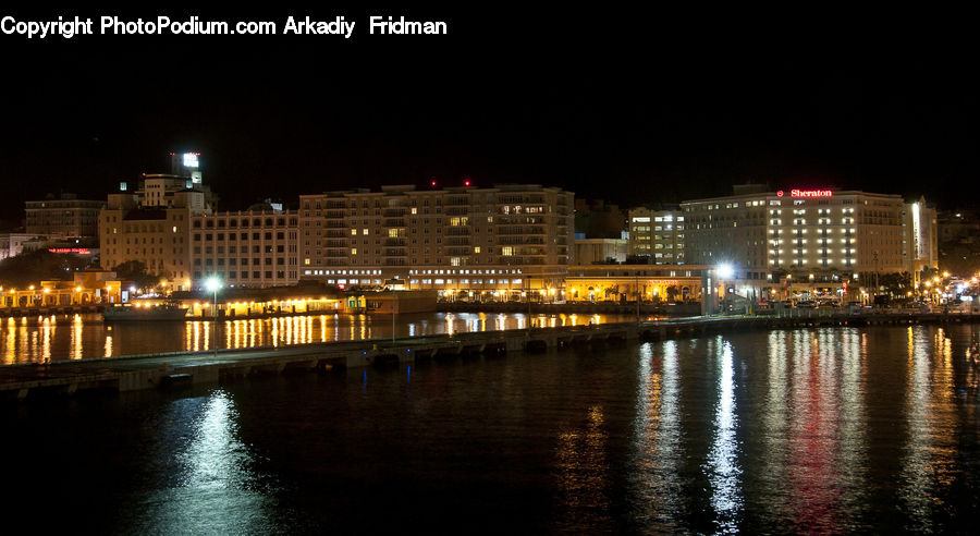 City, Downtown, Metropolis, Urban, Night, Outdoors, Building