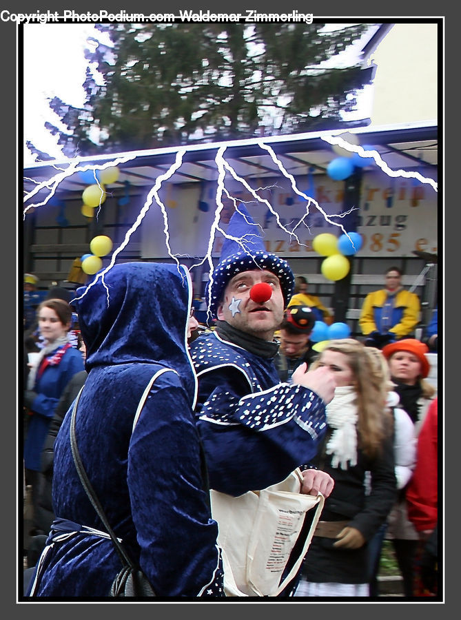 Clown, Performer, Person, People, Human, Carnival, Crowd