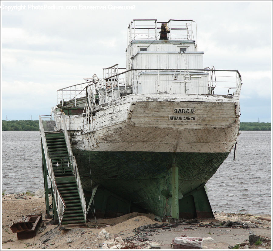 Cruise Ship, Ocean Liner, Ship, Vessel, Rubble, Drawing, Sketch