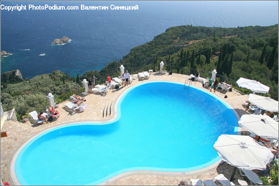 Umbrella, Aerial View, Hotel, Resort, Pool, Swimming Pool, Water
