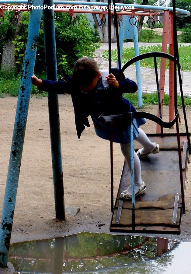 Playground, Swing, People, Person, Human, Chair, Furniture