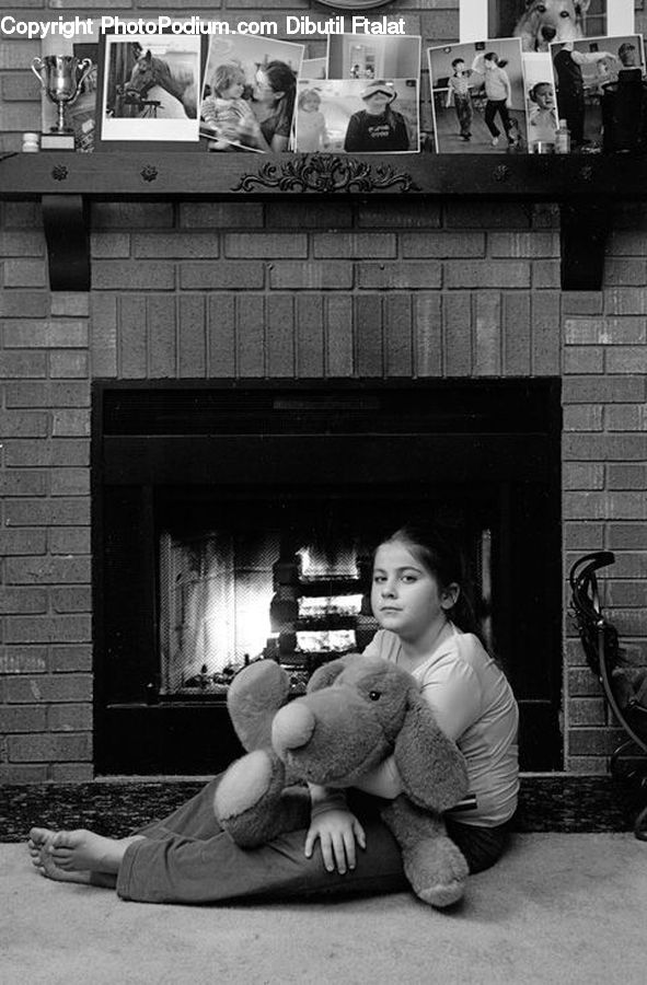 People, Person, Human, Fireplace, Hearth, Toy, Child