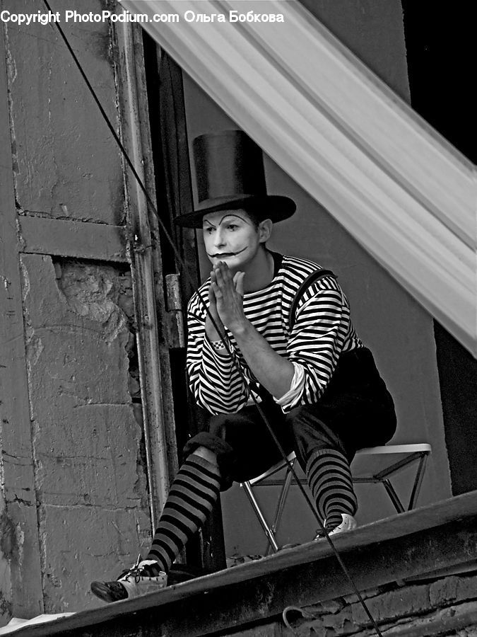 People, Person, Human, Clown, Mime, Performer, Book