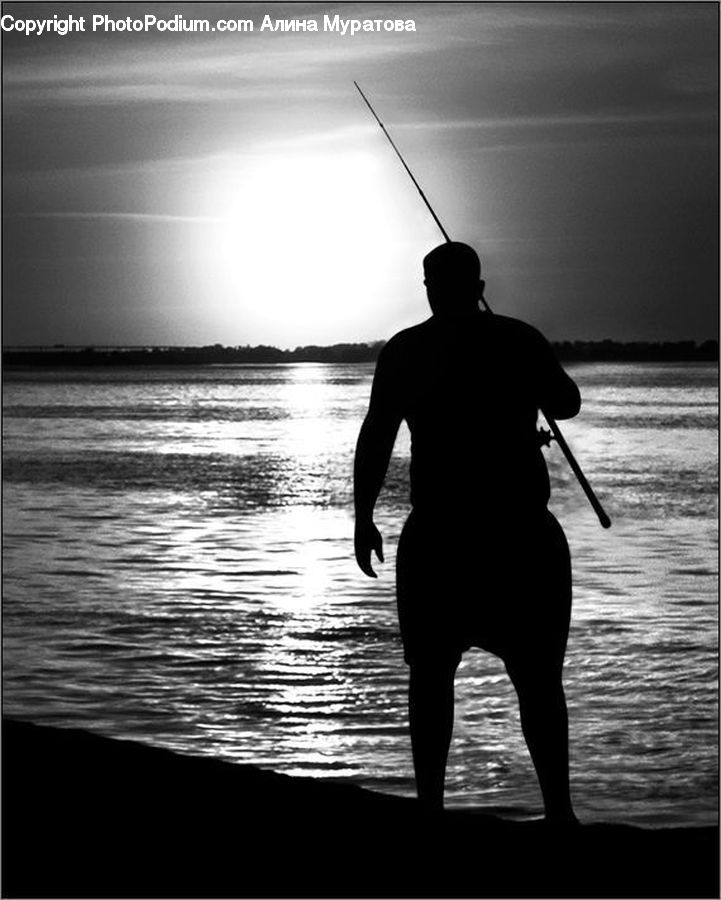 People, Person, Human, Fishing, Silhouette