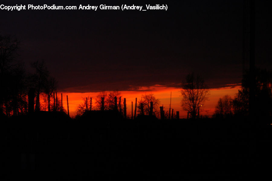 Dawn, Dusk, Red Sky, Sky, Sunrise, Sunset, Outdoors