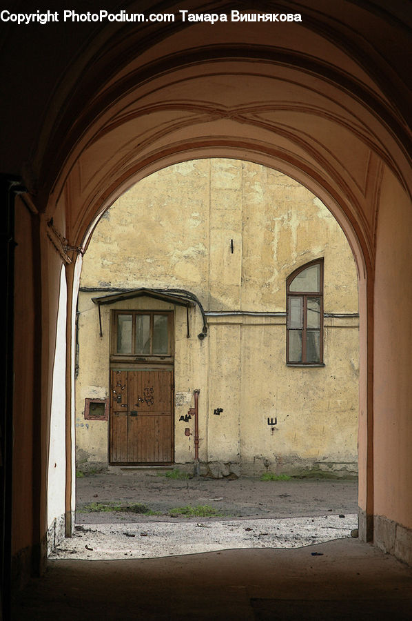 Door, Patio, Flagstone, Corridor, Building, Floor, Flooring