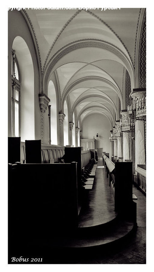 Corridor, Architecture, Cathedral, Church, Worship, Aisle, Furniture