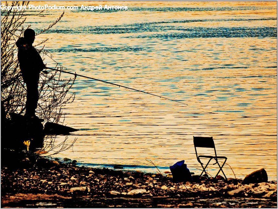 Bench, Silhouette, Boat, Dinghy, Art, Modern Art, Brick