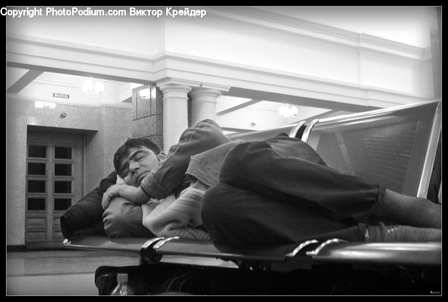 People, Person, Human, Asleep, Reading, Subway, Train