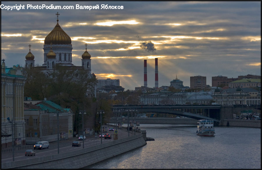 Architecture, Dome, Mosque, Worship, City, Downtown, Bridge