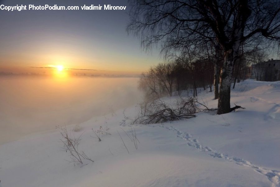 Ice, Outdoors, Snow, Dawn, Dusk, Sky, Sunrise