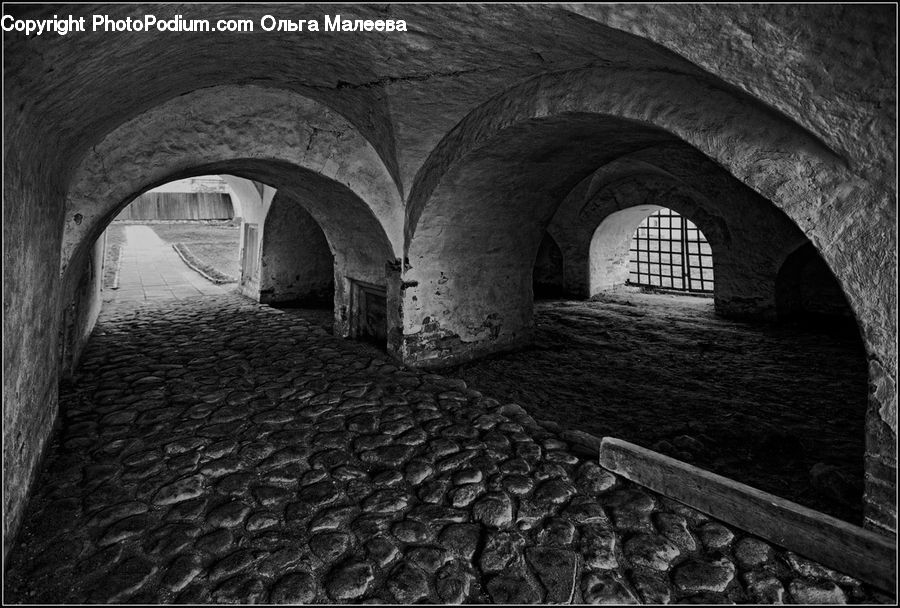 Crypt, Brick, Alley, Alleyway, Road, Street, Town