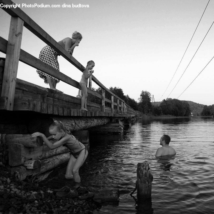 People, Person, Human, Outdoors, River, Water, Bench