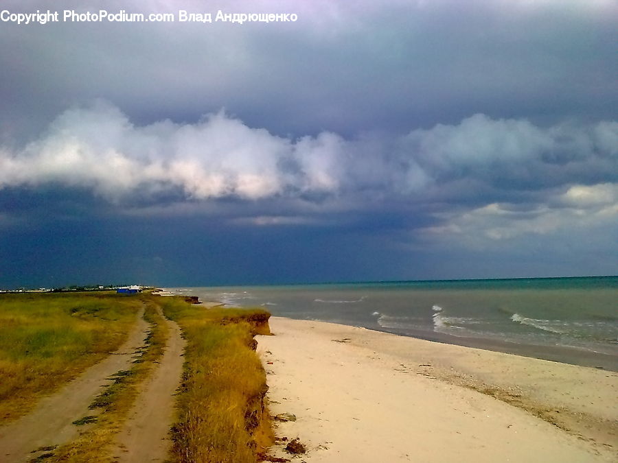 Beach, Coast, Outdoors, Sea, Water, Dirt Road, Gravel