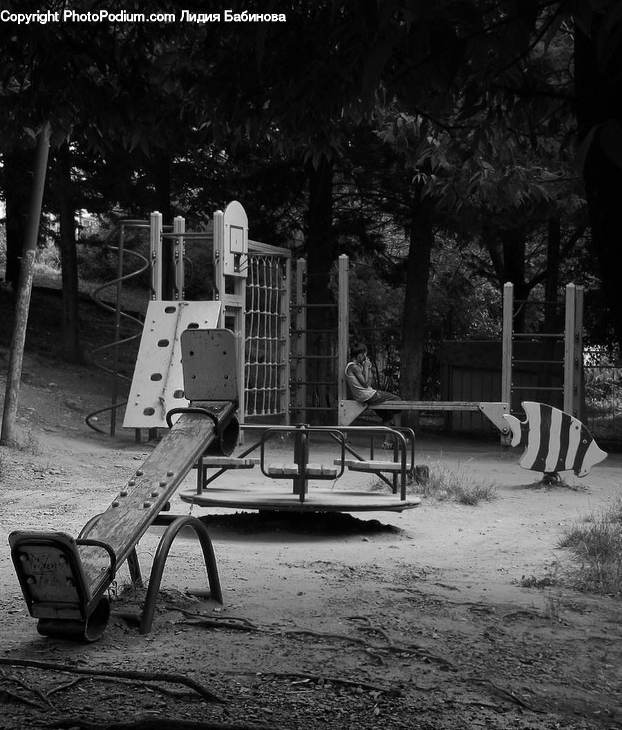 Playground, Bench, Chair, Furniture, Tricycle, Vehicle