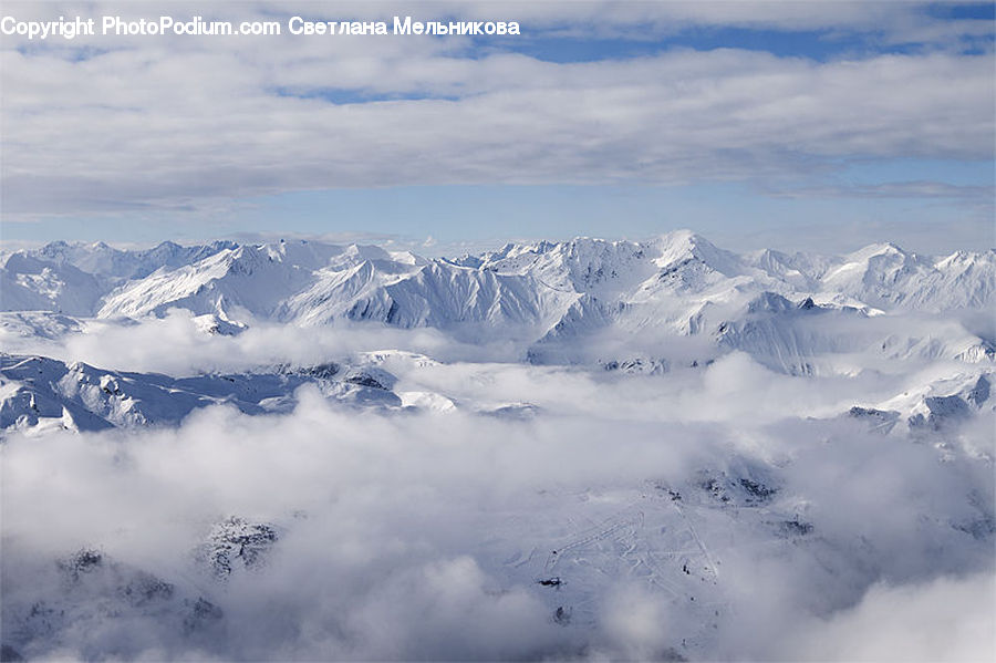 Arctic, Glacier, Ice, Mountain, Outdoors, Snow, Mountain Range