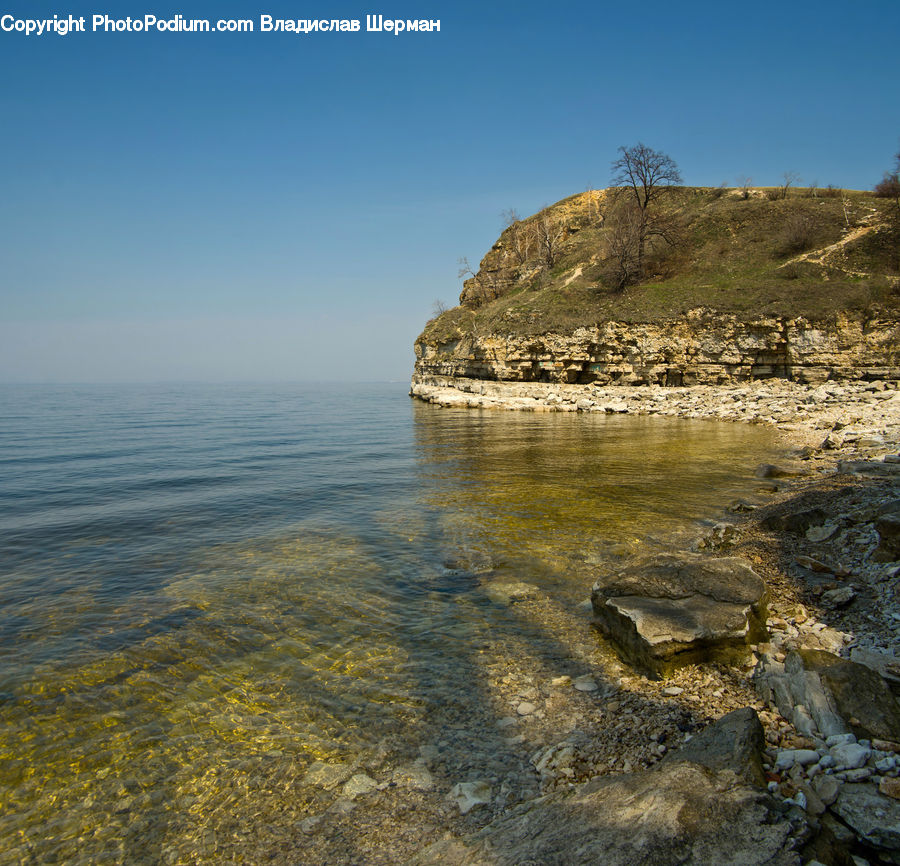 Promontory, Cliff, Outdoors, Coast, Sea, Water, Beach