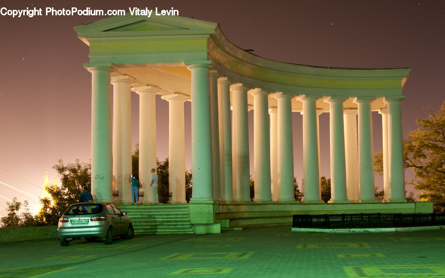 Automobile, Car, Vehicle, Column, Pillar, Architecture, Parthenon