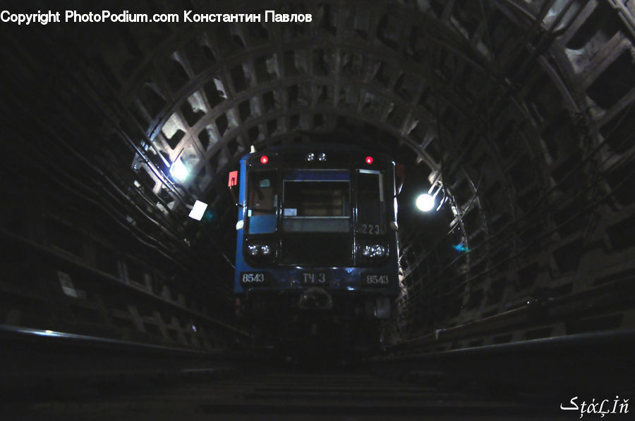 Tunnel, Train, Vehicle, Lighting, Subway, Train Station, Crypt