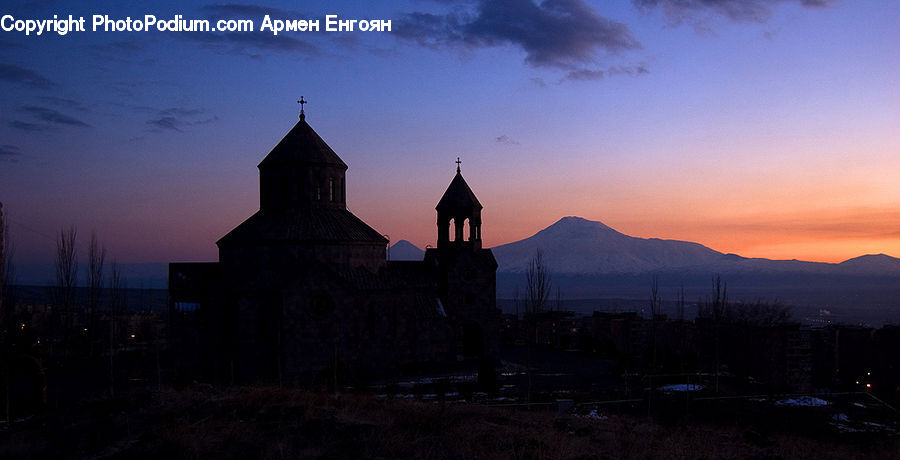 Dawn, Dusk, Red Sky, Sky, Sunrise, Sunset, Architecture