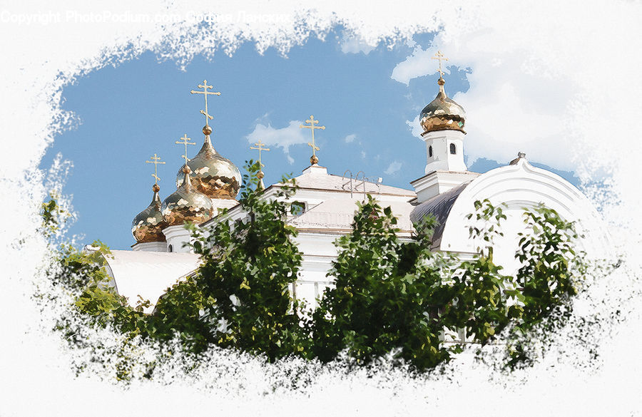 Plant, Potted Plant, Architecture, Dome, Mosque, Worship, Spire
