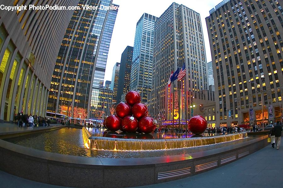 People, Person, Human, Fisheye, Ball, Sphere, City