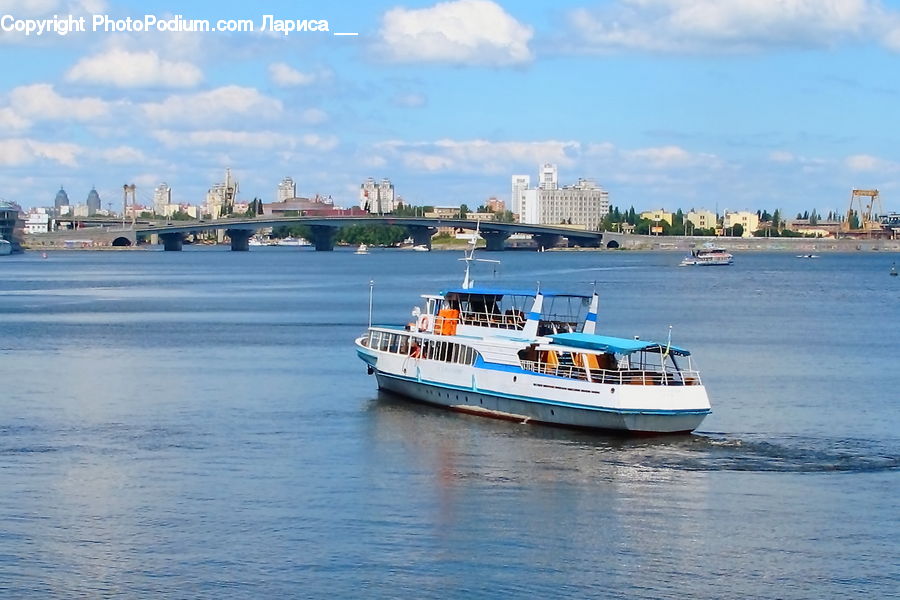 Cruise Ship, Ferry, Freighter, Ship, Tanker, Vessel, Bridge