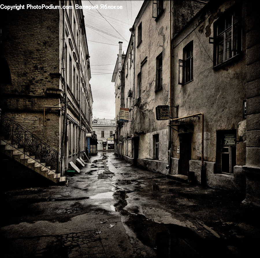 Alley, Alleyway, Road, Street, Town, Cobblestone, Pavement