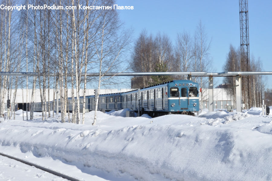 Train, Vehicle, Cable Car, Streetcar, Trolley, Transportation, Ice
