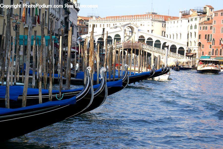 Boat, Gondola, Canal, Outdoors, River, Water, Dock