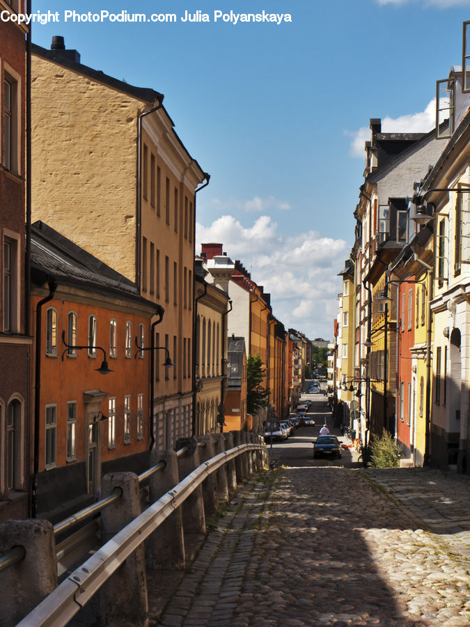 Road, Street, Town, Building, Downtown, Apartment Building, High Rise