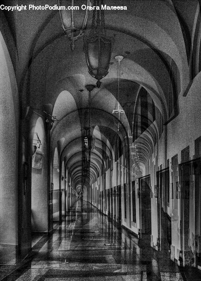 Crypt, Corridor, Arch, Vault Ceiling, Architecture, Cathedral, Church