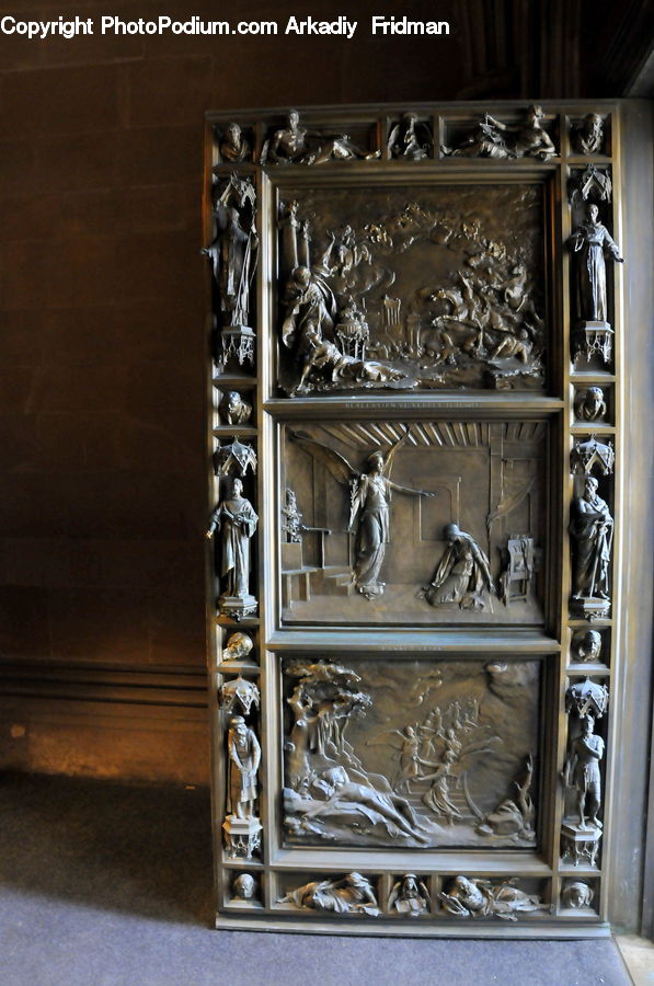 Cabinet, China Cabinet, Furniture, Art, Sculpture, Statue, Artemis