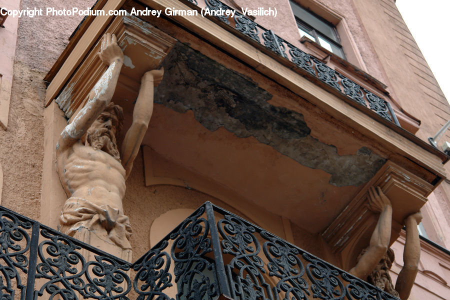 People, Person, Human, Art, Gargoyle, Statue, Balcony