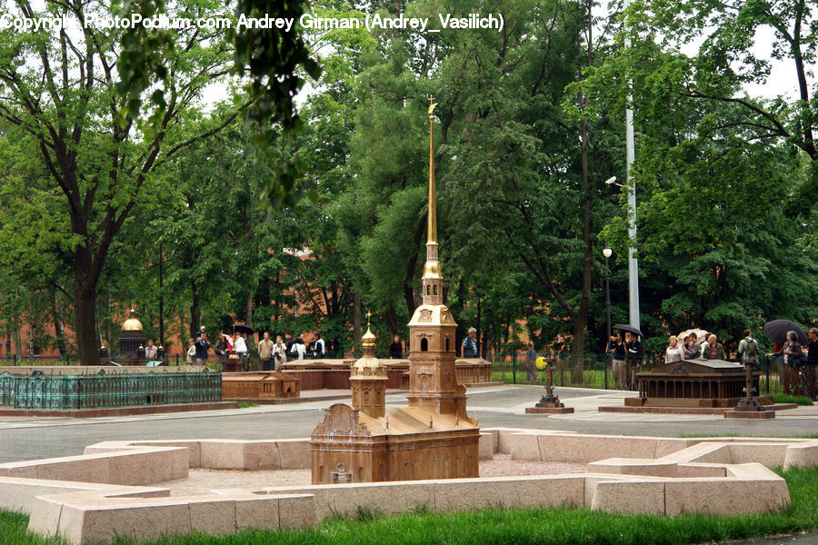 Fountain, Water, Art, Sculpture, Statue, Architecture, Downtown