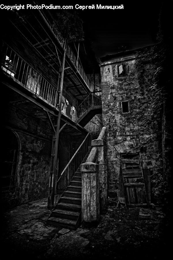 Alley, Alleyway, Road, Street, Town, Ruins, Cabin
