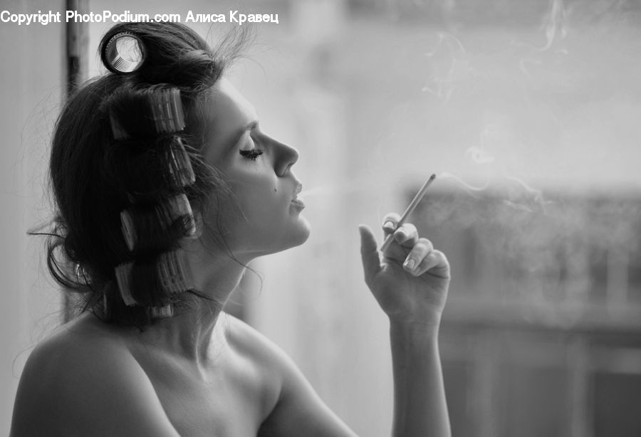 Human, People, Person, Portrait, Smoke, Female