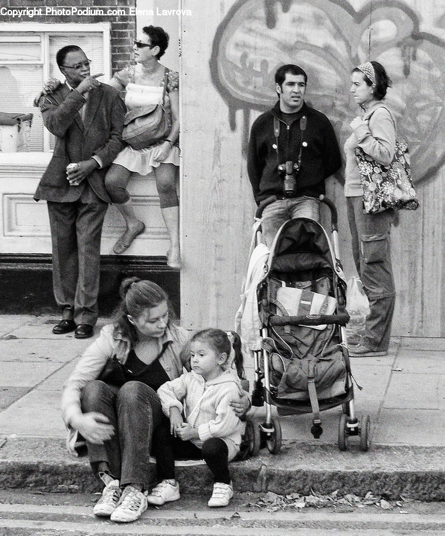 People, Person, Human, Stroller, Bench, Portrait, Selfie