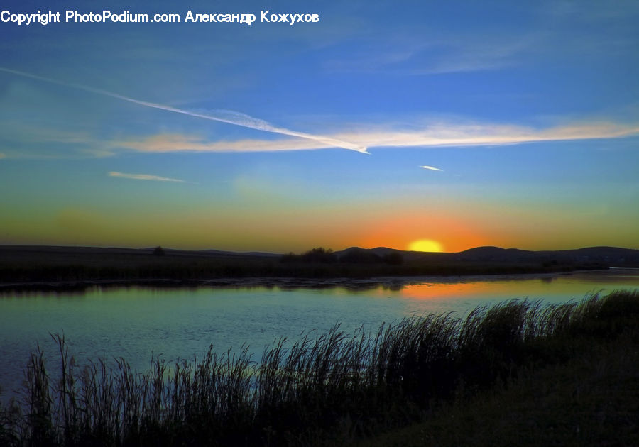 Dawn, Dusk, Sky, Sunrise, Sunset, Red Sky, Land