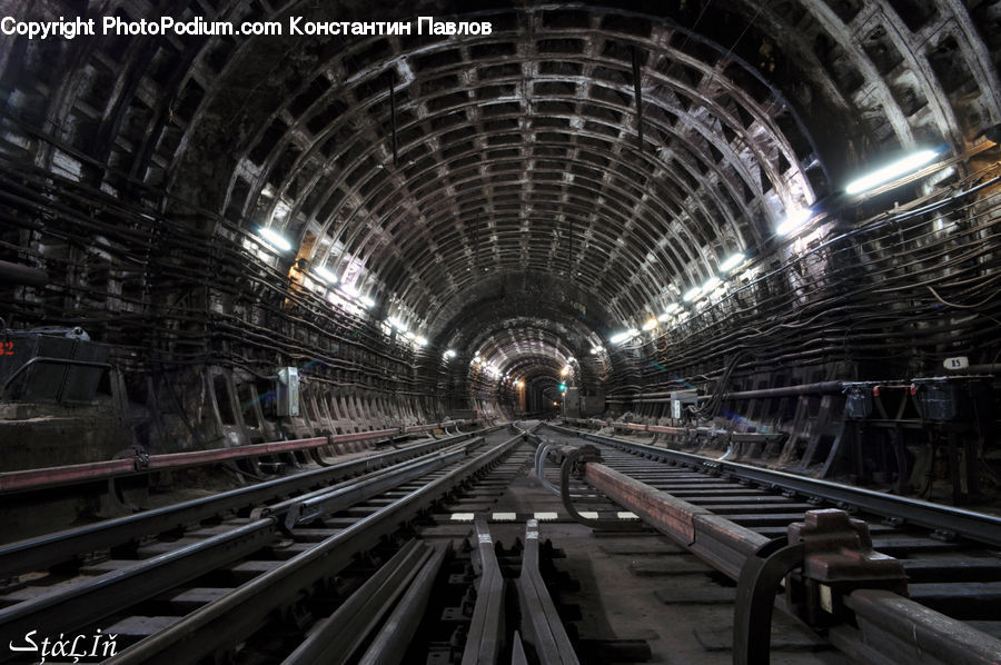 Tunnel, Train, Vehicle, Dock, Landing, Pier, Subway