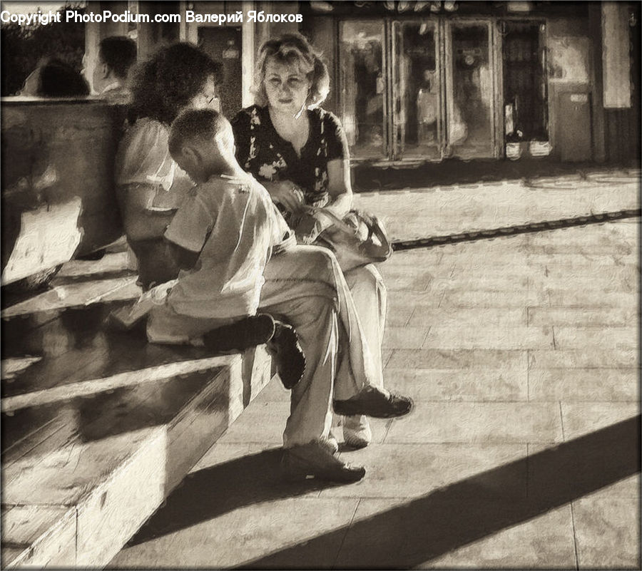 People, Person, Human, Bench, Portrait, Crypt