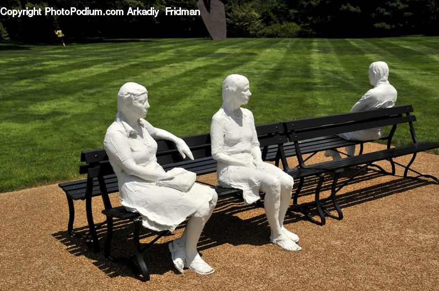 People, Person, Human, Bench, Art, Sculpture, Statue