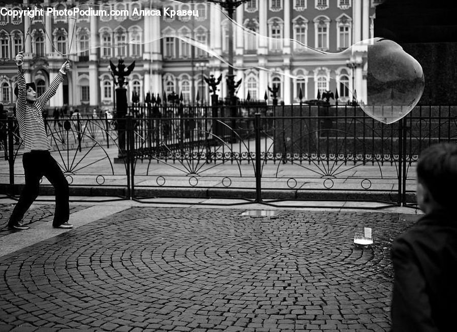 People, Person, Human, Performer, Bubble, City, Downtown