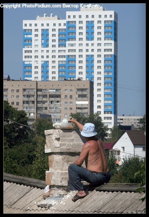 Plant, Potted Plant, People, Person, Human, Building, City