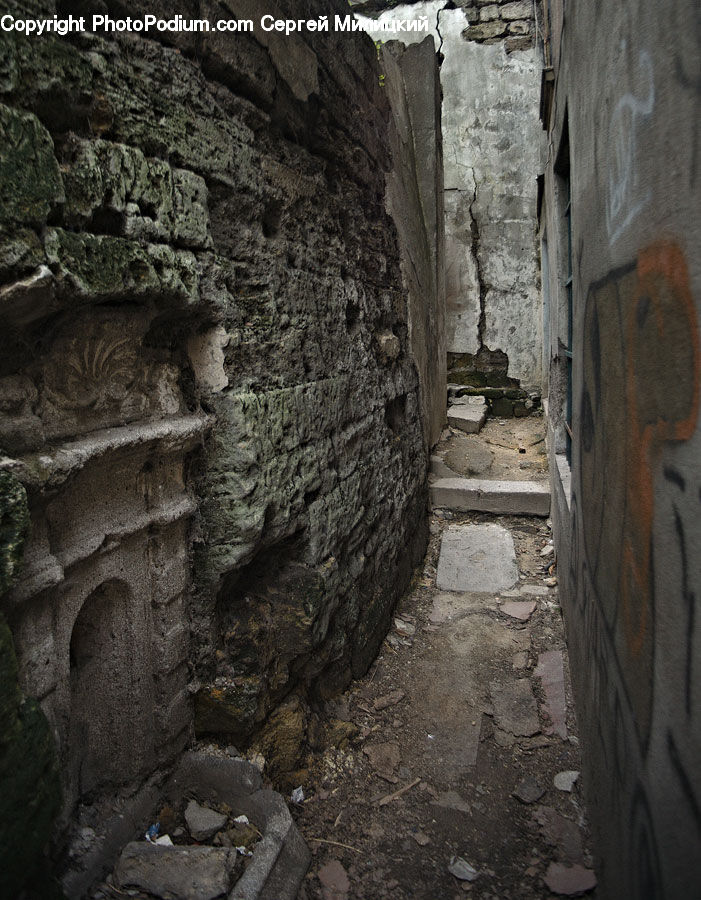 Crypt, Dungeon, Rock, Bunker, Hole, Flagstone, Soil