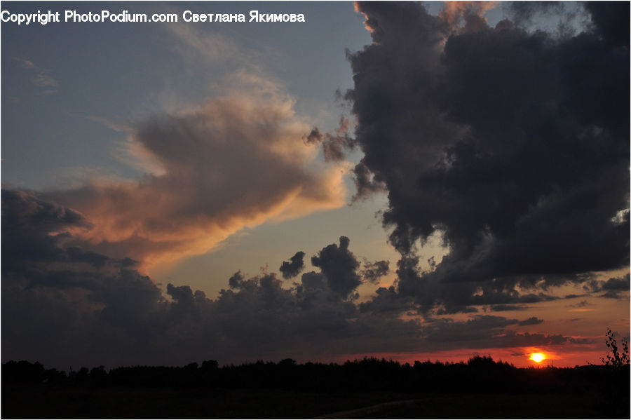 Azure Sky, Cloud, Outdoors, Sky, Dawn, Dusk, Red Sky